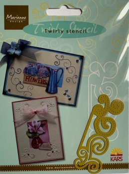 Stickschablone Twirly Stencil One